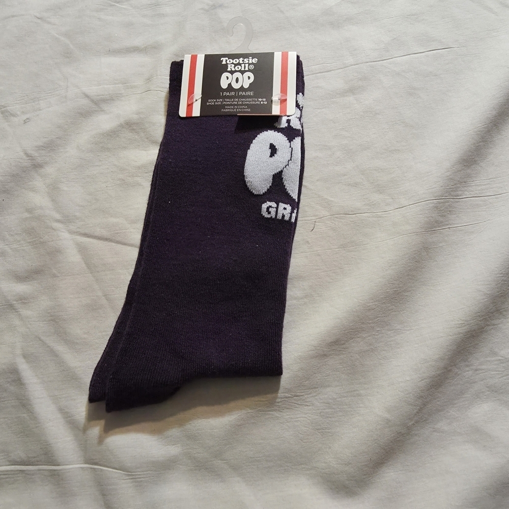 Novelty Toostie Roll POP Grape Color     Socks Unisex